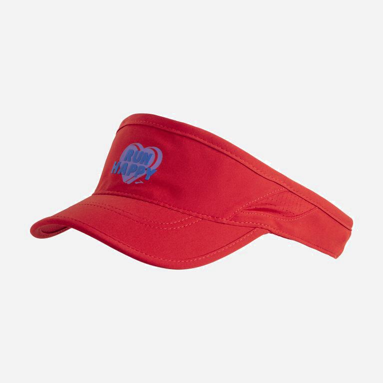 Brooks Chaser With Sweatband Hombre Visor - Rojos (4893SAHKB)